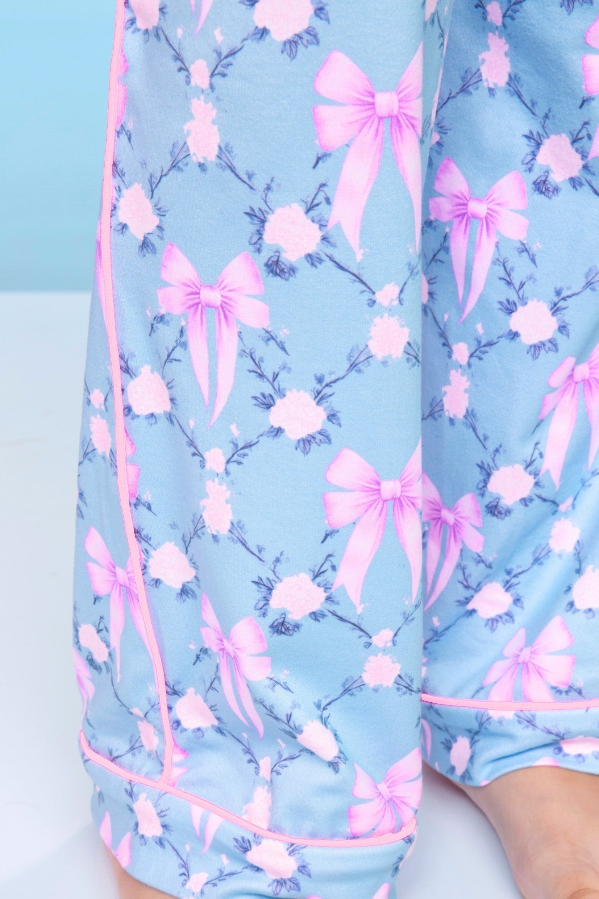 Simply Soft Button Down Tee & Karate Pant - Lt Pink Paris Icons