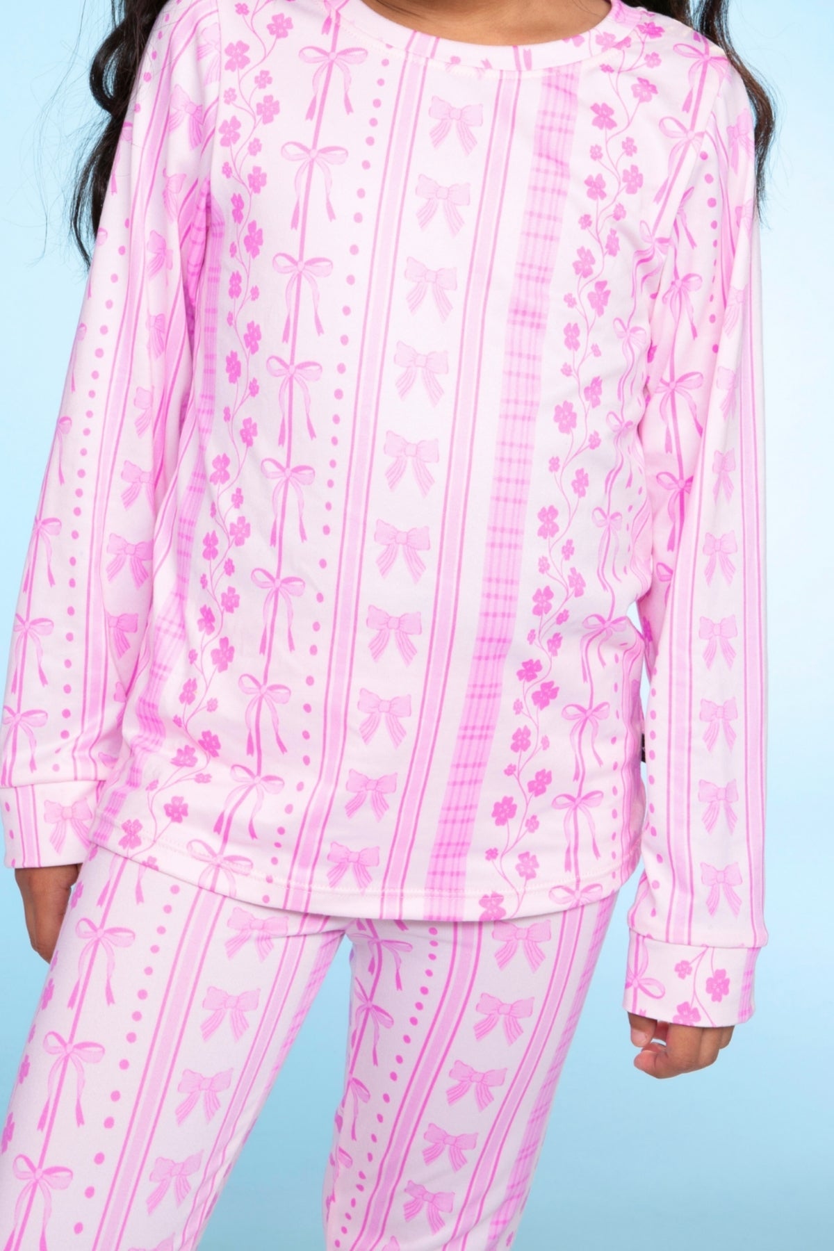 Simply Soft Long Sleeve Crew & Slim Lounge Bottom - Lilac Rainbow Gummy Bear