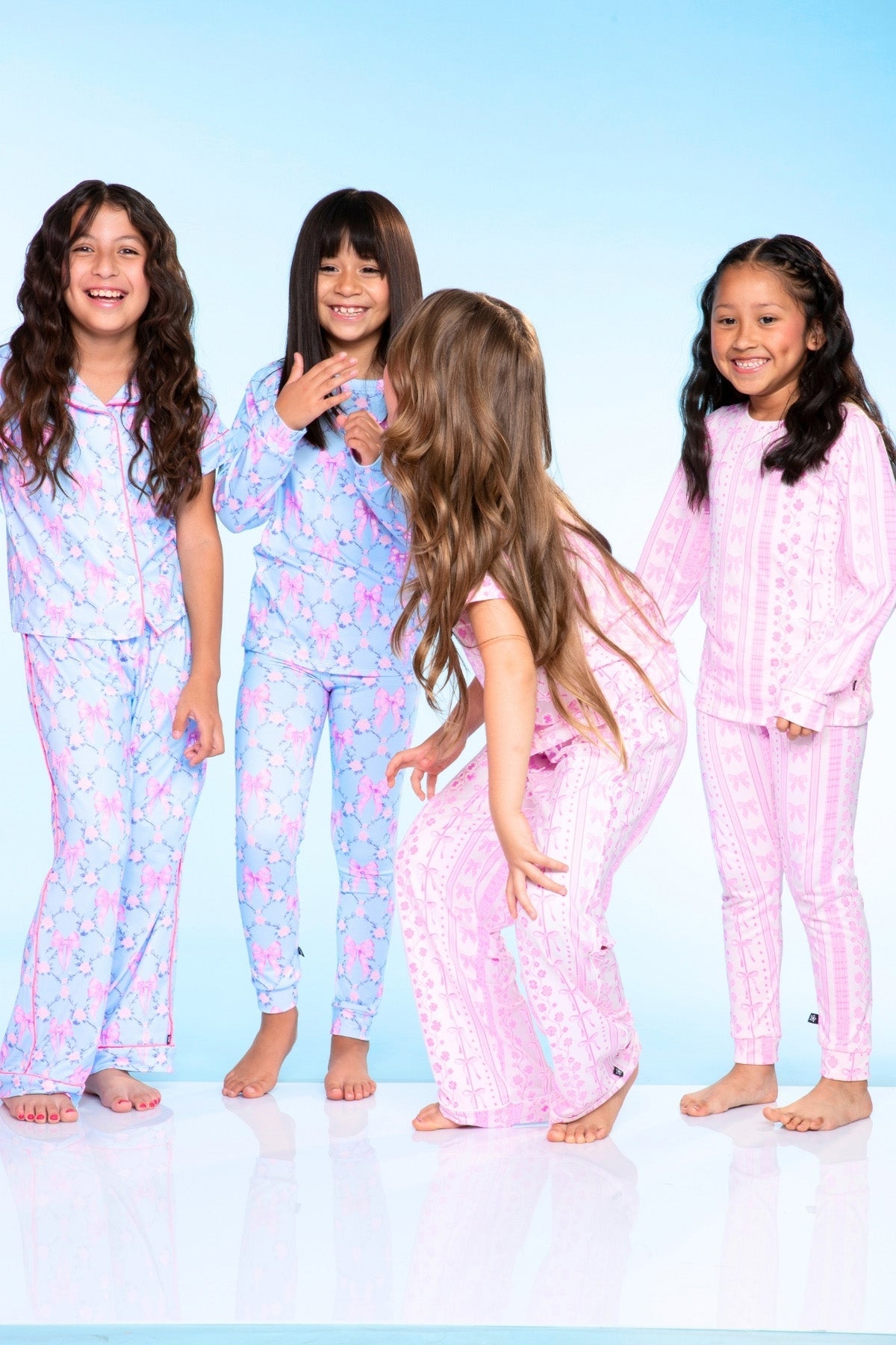 Simply Soft Long Sleeve Crew & Slim Lounge Bottom - Lilac Rainbow Gummy Bear