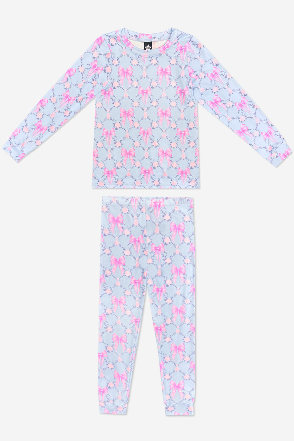 Simply Soft Long Sleeve Crew & Slim Lounge Bottom - Lilac Rainbow Gummy Bear