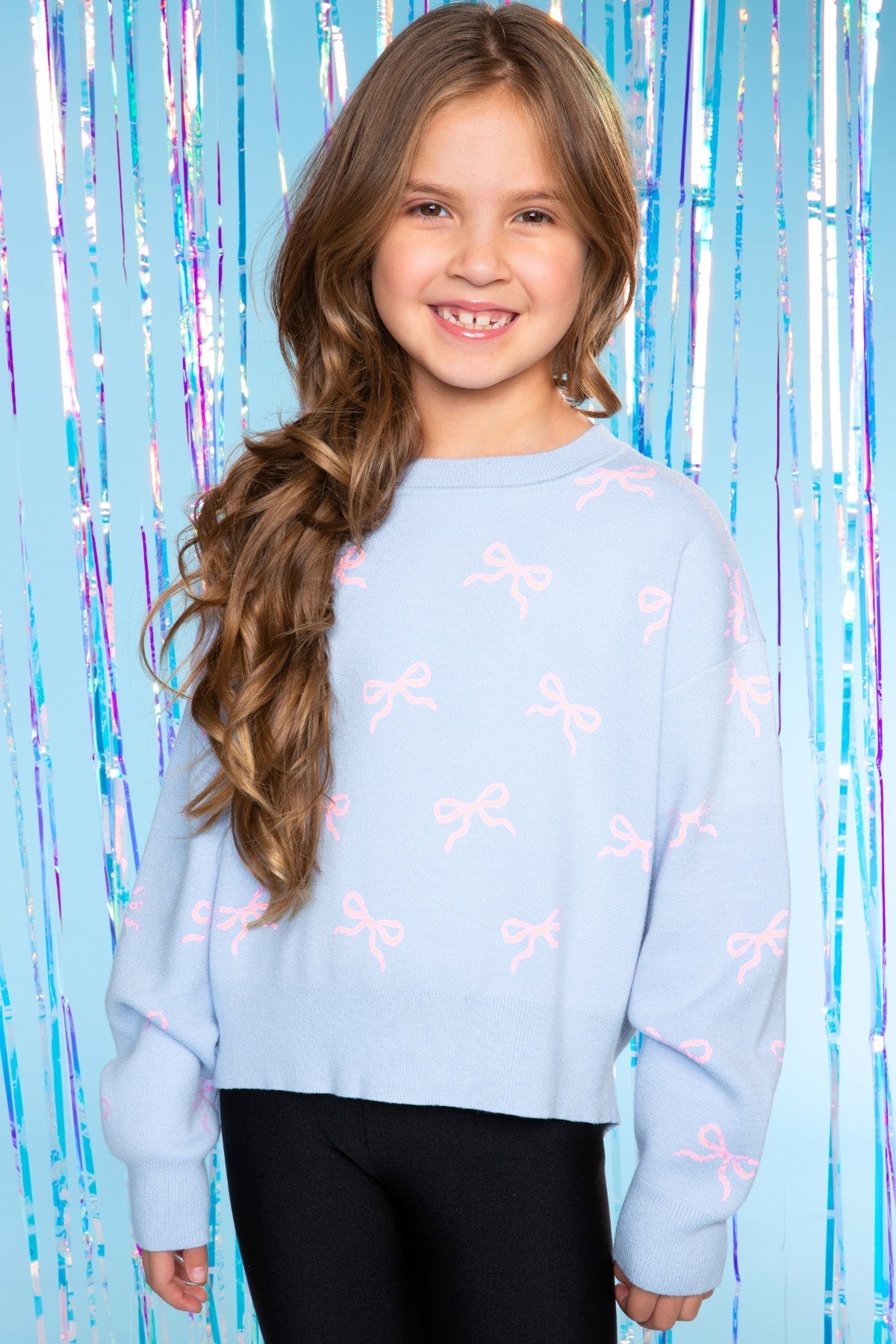 Yummy Soft Crew Neck Sweater - Lt Pink Yellow Lemon