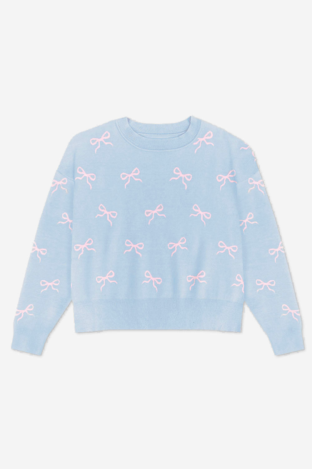 Yummy Soft Crew Neck Sweater - Pink Hearts