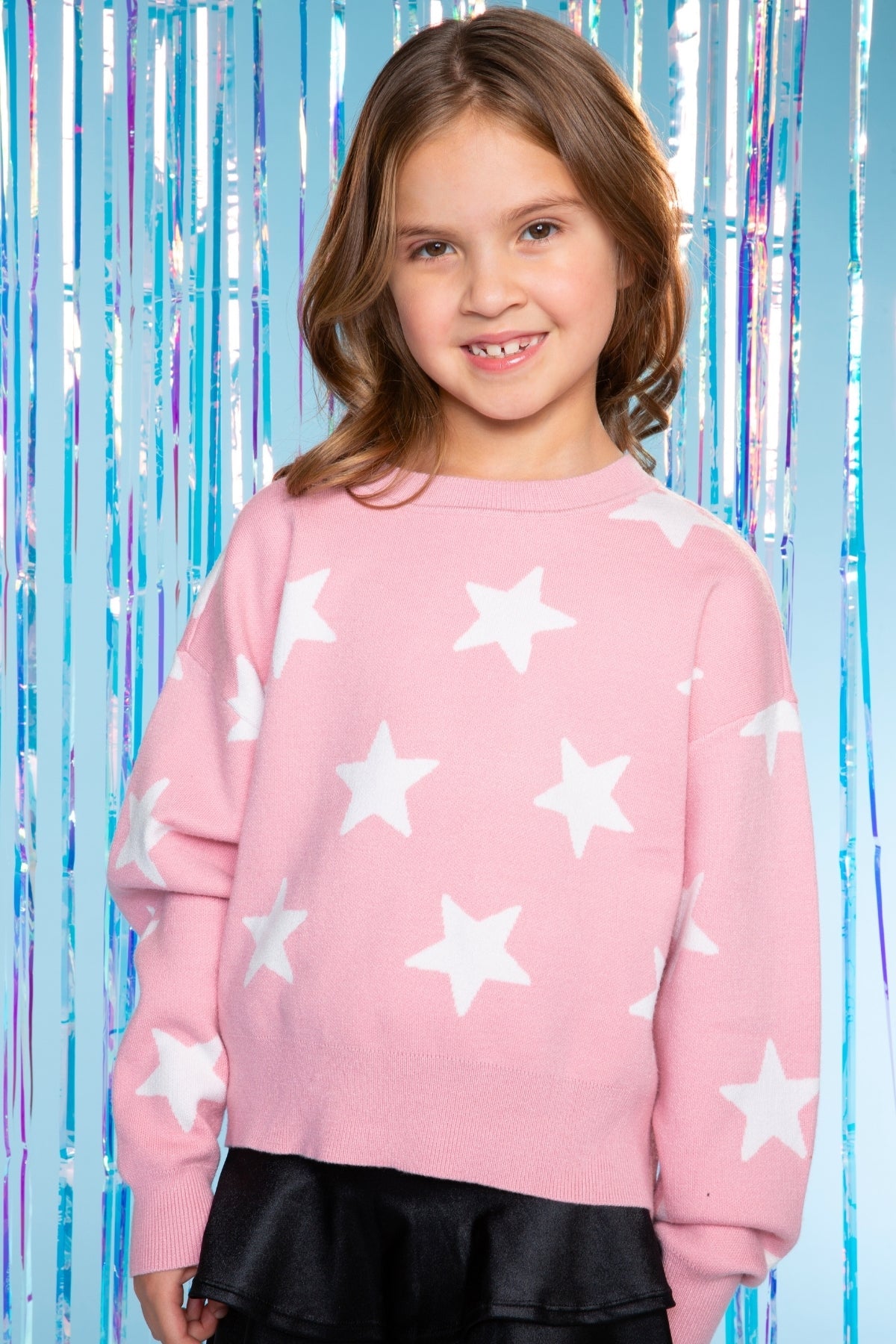 Yummy Soft Crew Neck Sweater - Pink Hearts