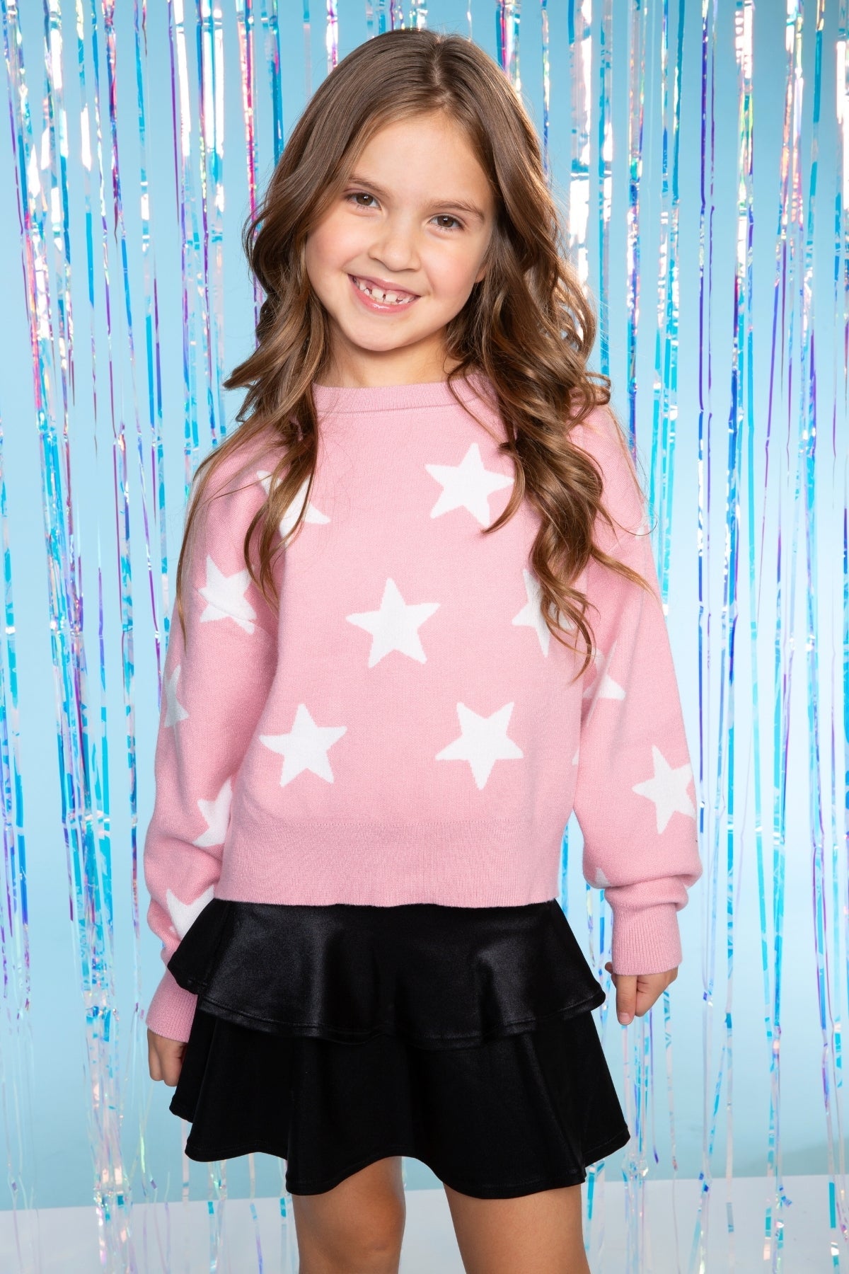Yummy Soft Crew Neck Sweater - Lt Pink Yellow Lemon