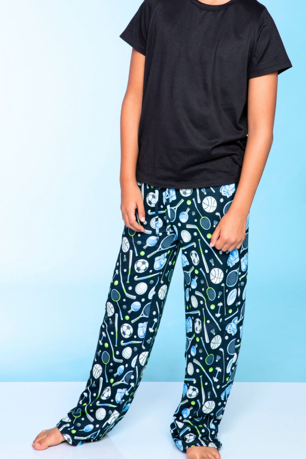 Simply Soft Karate Pant. - Navy Red Plaid