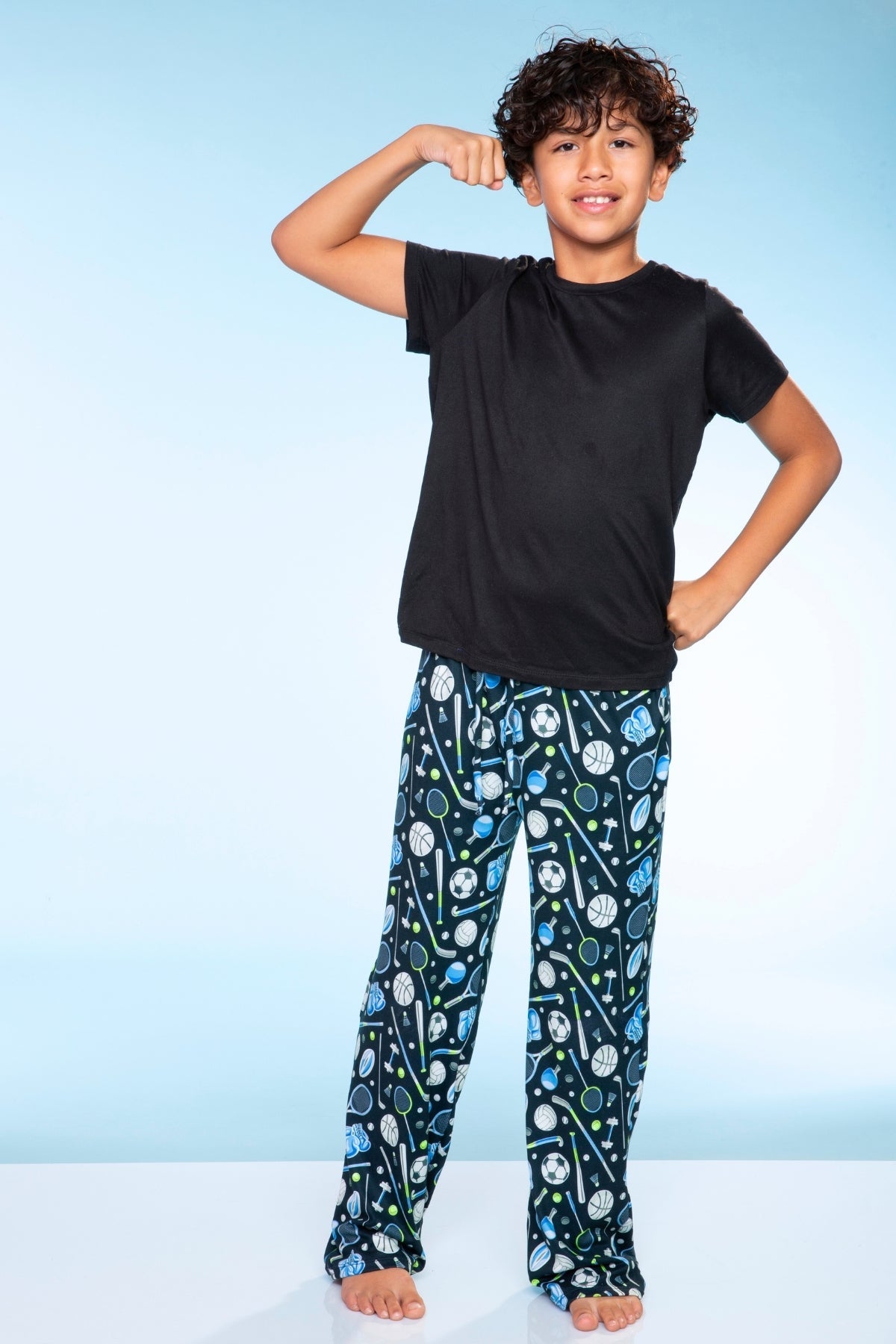 Simply Soft Karate Pant. - Navy Red Plaid