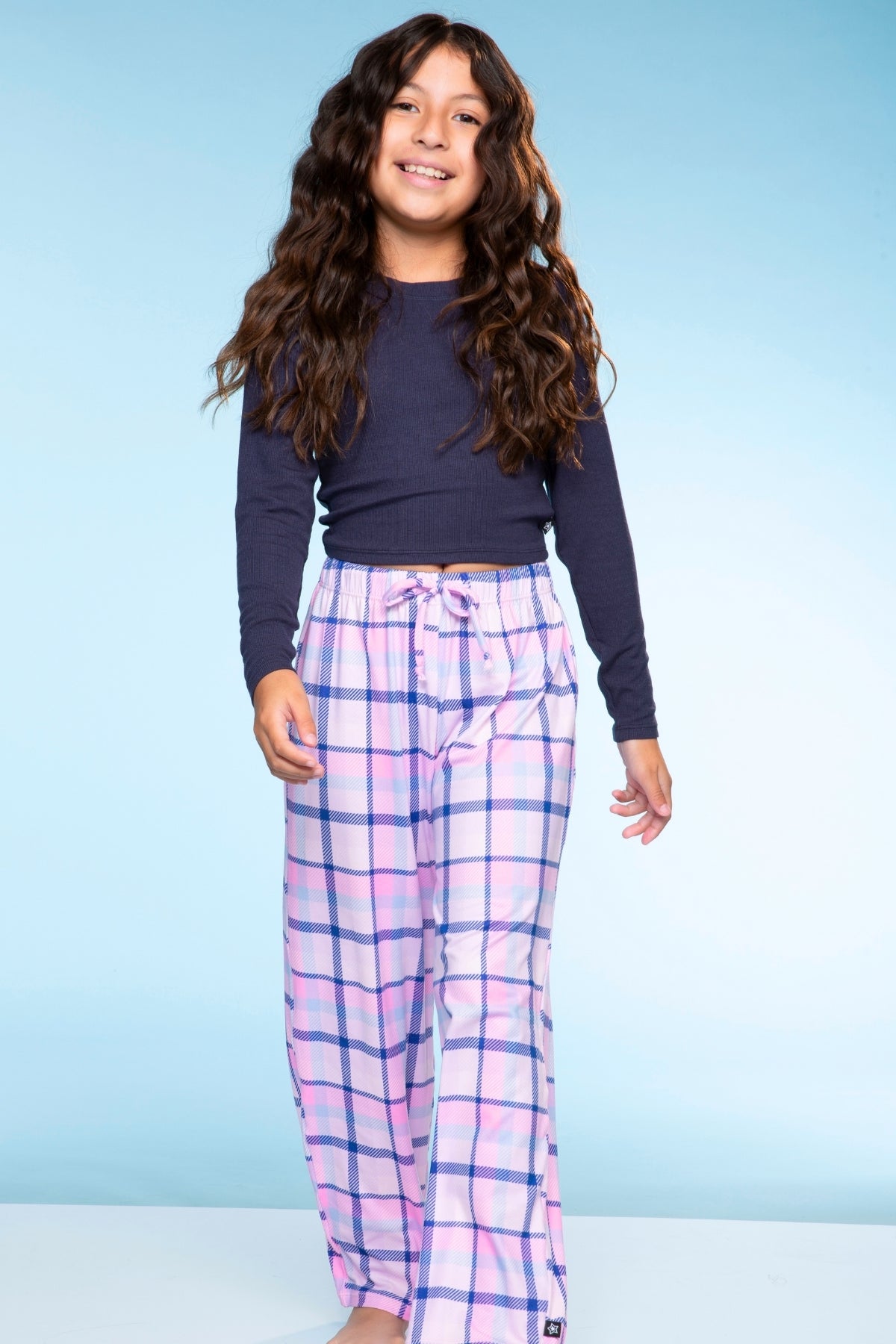 Simply Soft Karate Pant. - Navy Red Plaid