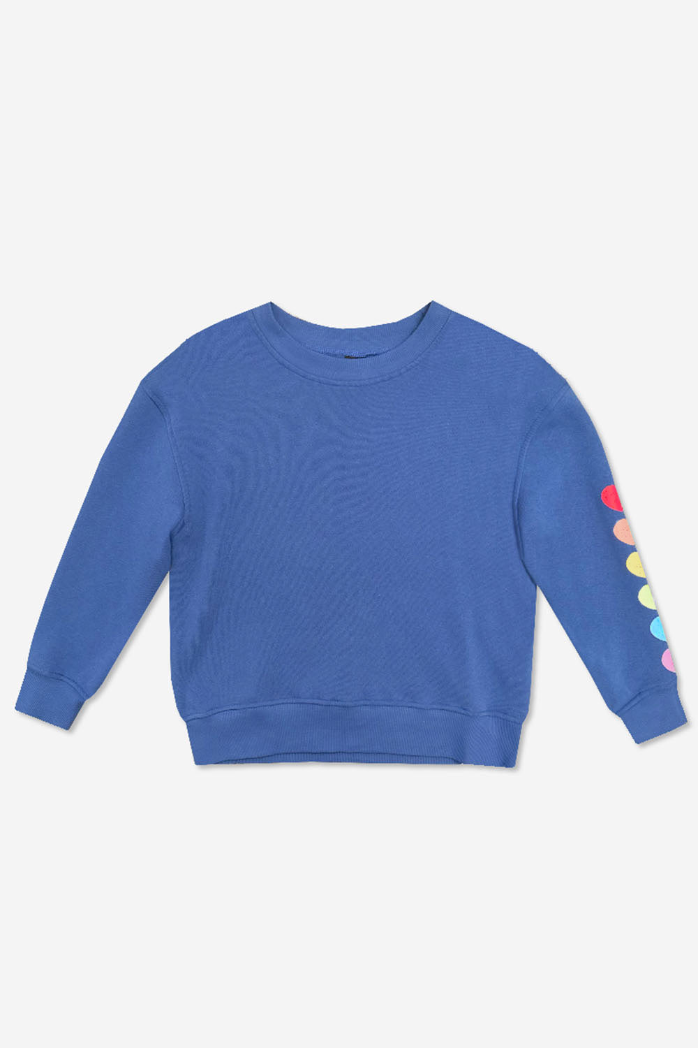 Cotton Soft French Terry Everyday Sweatshirt - Grey Pink Blue Stripe