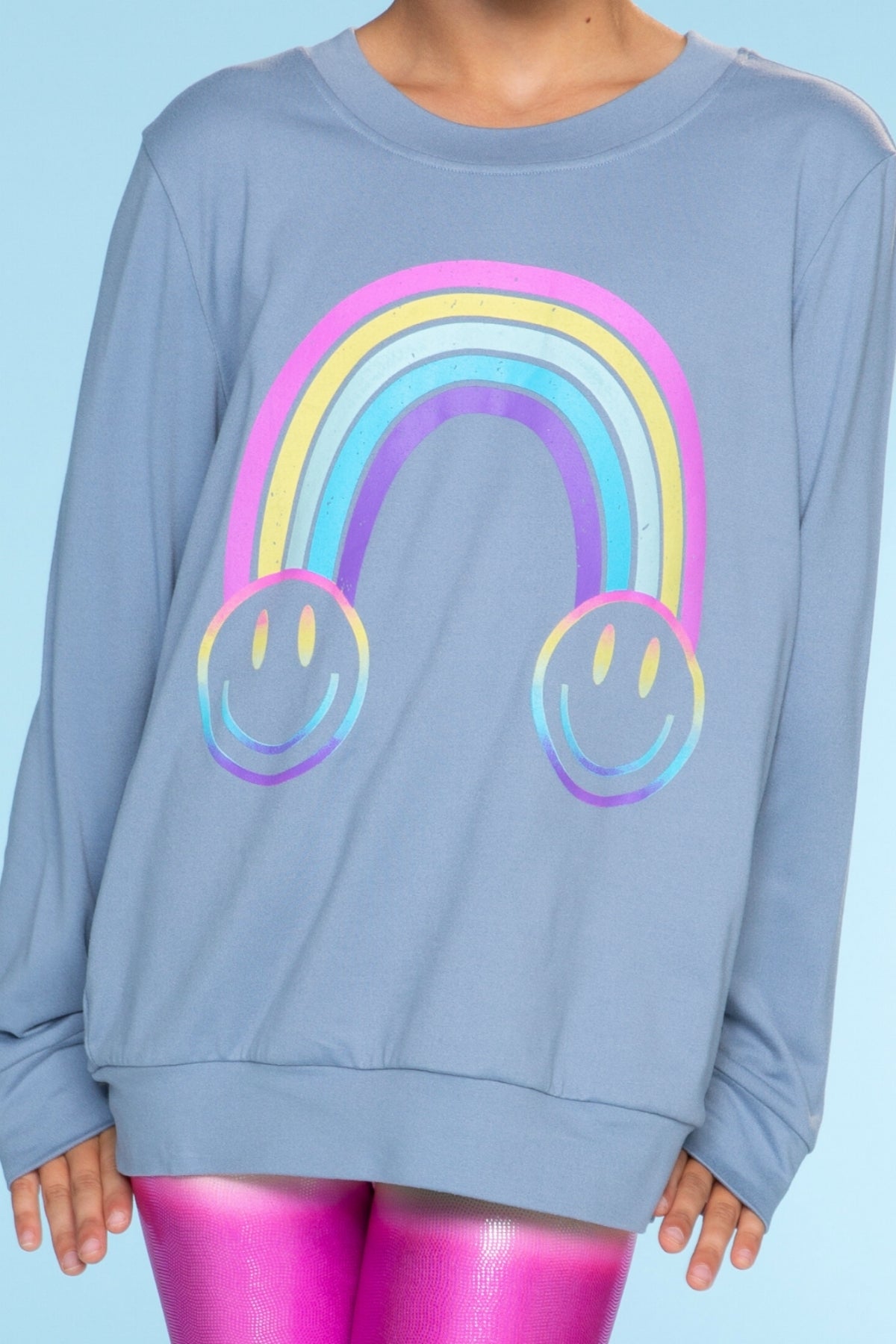 Simply Soft Long Sleeve Crew Top - Lilac Leopard Love