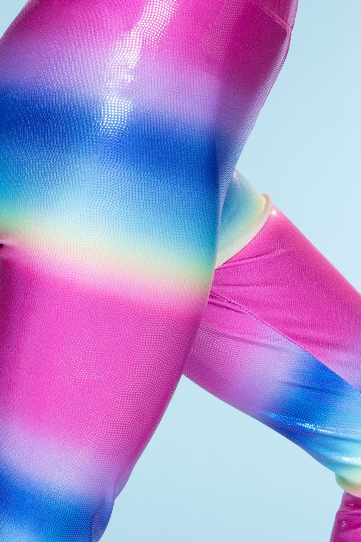 Glitter Foil High Shine Legging - Black Sparkle Rainbow Gummy Bear