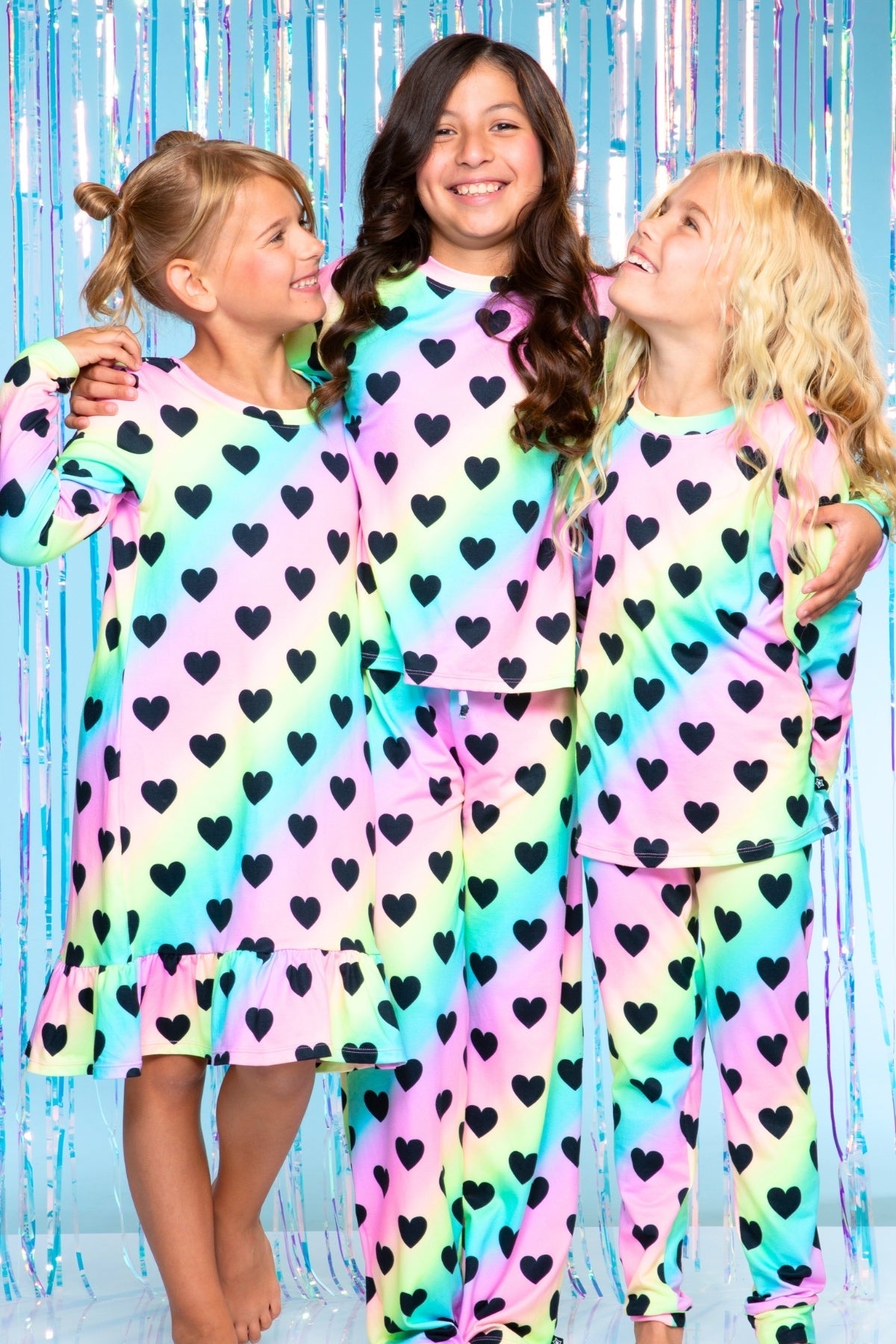 Simply Soft Long Sleeve Crew & Slim Lounge Bottom - Lilac Rainbow Gummy Bear