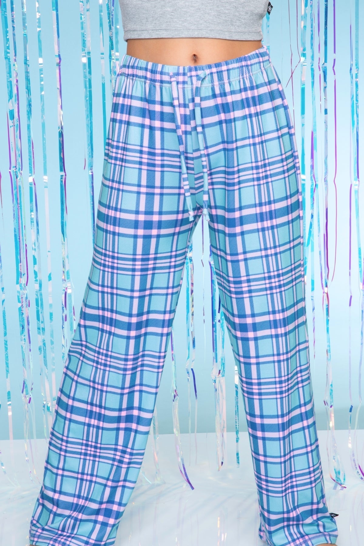 Simply Soft Karate Pant. - Navy Red Plaid
