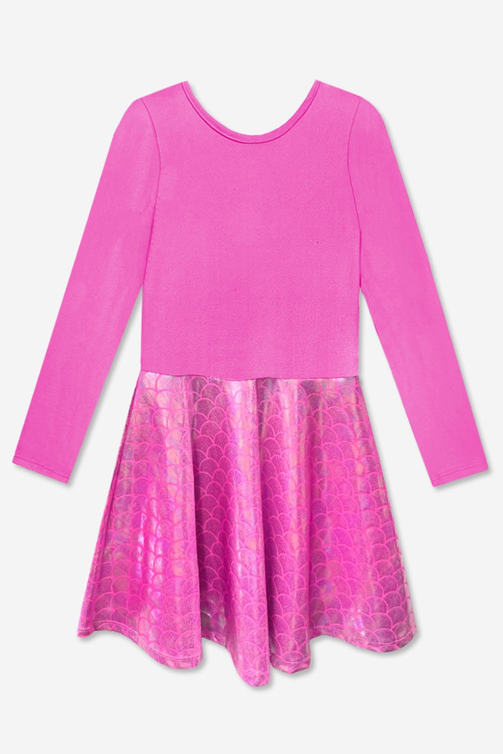 Simply Soft Long Sleeve Skater Dress - Black Tie Dye Rainbow Icons