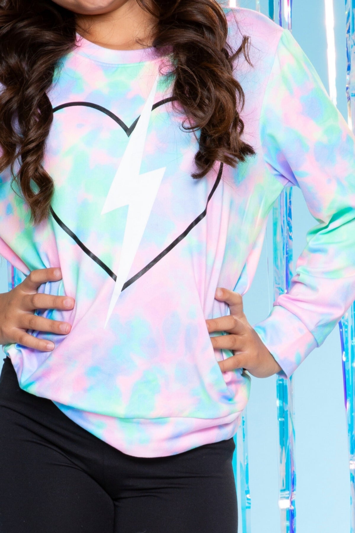Simply Soft Long Sleeve Crew Top & Long Legging Set - Denim Rainbow Smile - NEW!