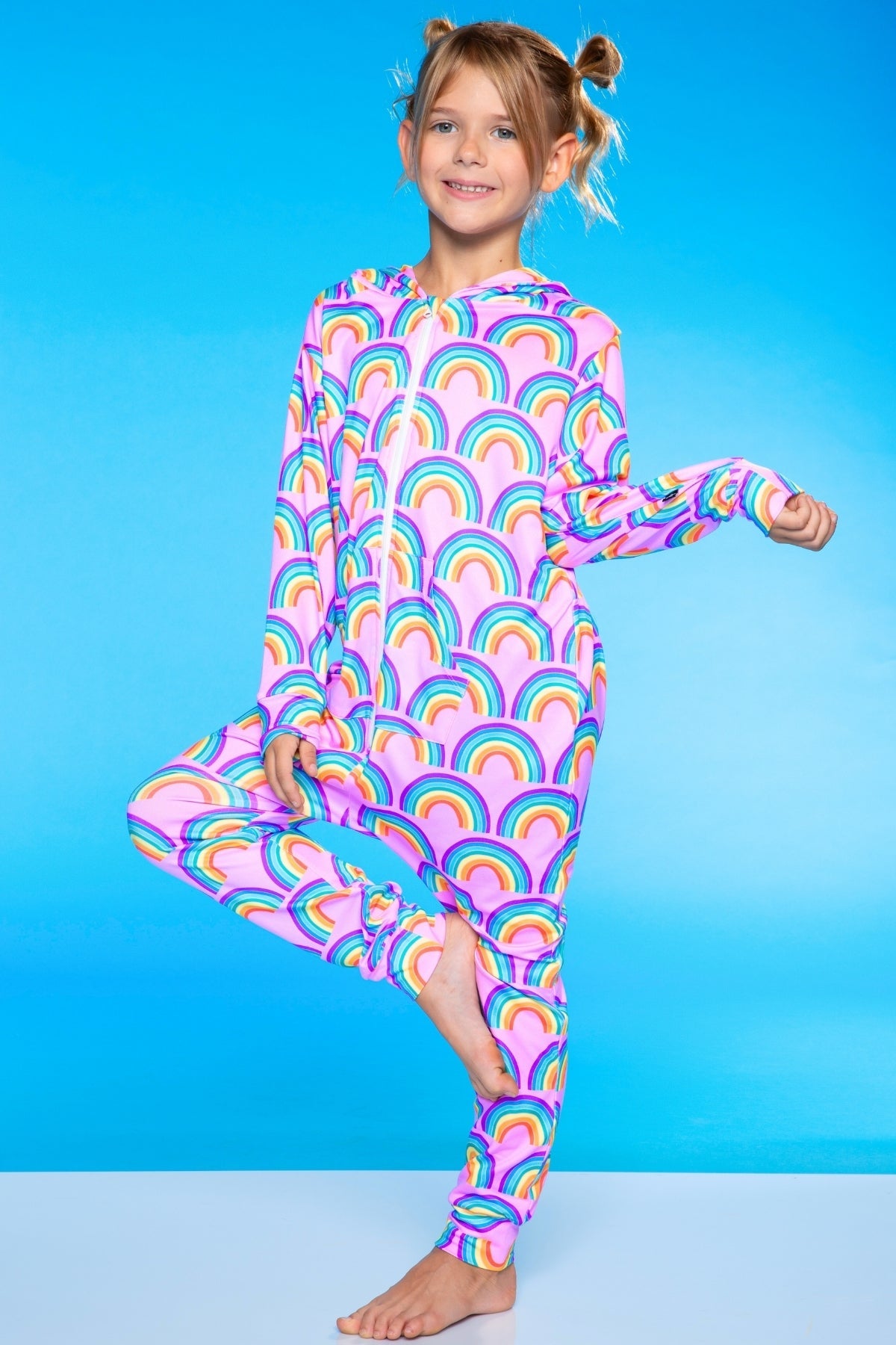 Simply Soft Hooded Zip Onesie - Ivory Heart Smile