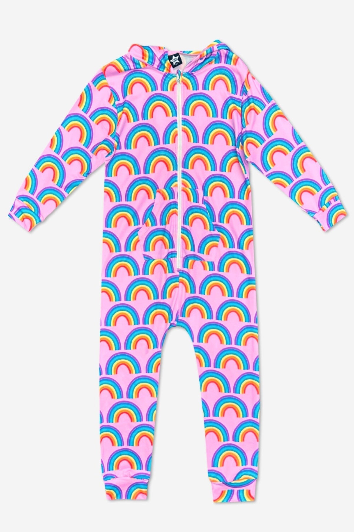Simply Soft Hooded Zip Onesie - Ivory Heart Smile