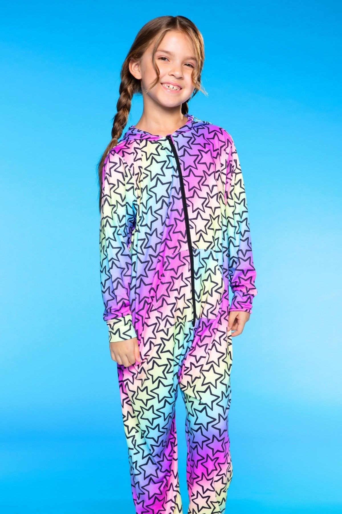 Simply Soft Hooded Zip Onesie - Ivory Heart Smile