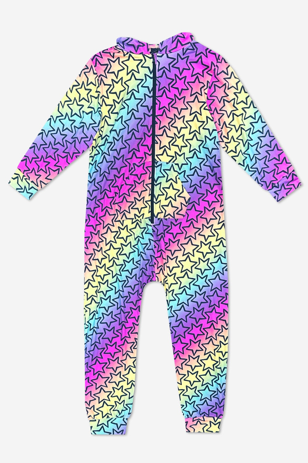 Simply Soft Hooded Zip Onesie - Ivory Heart Smile