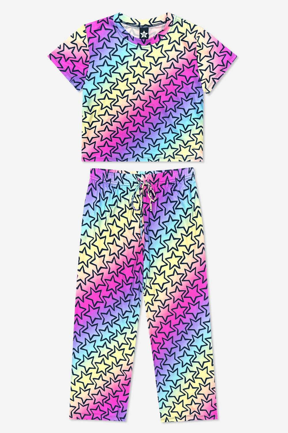 Simply Soft Easy Tee & Karate Pant - Dusty Pink Sticker Emojis