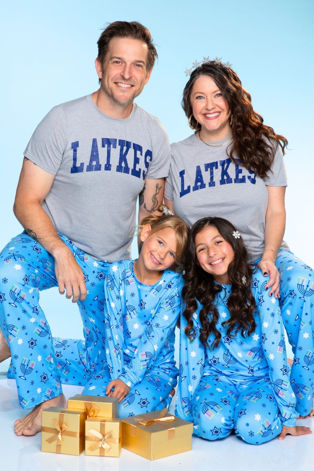 Simply Soft Long Sleeve Crew & Slim Lounge Bottom - Lilac Rainbow Gummy Bear