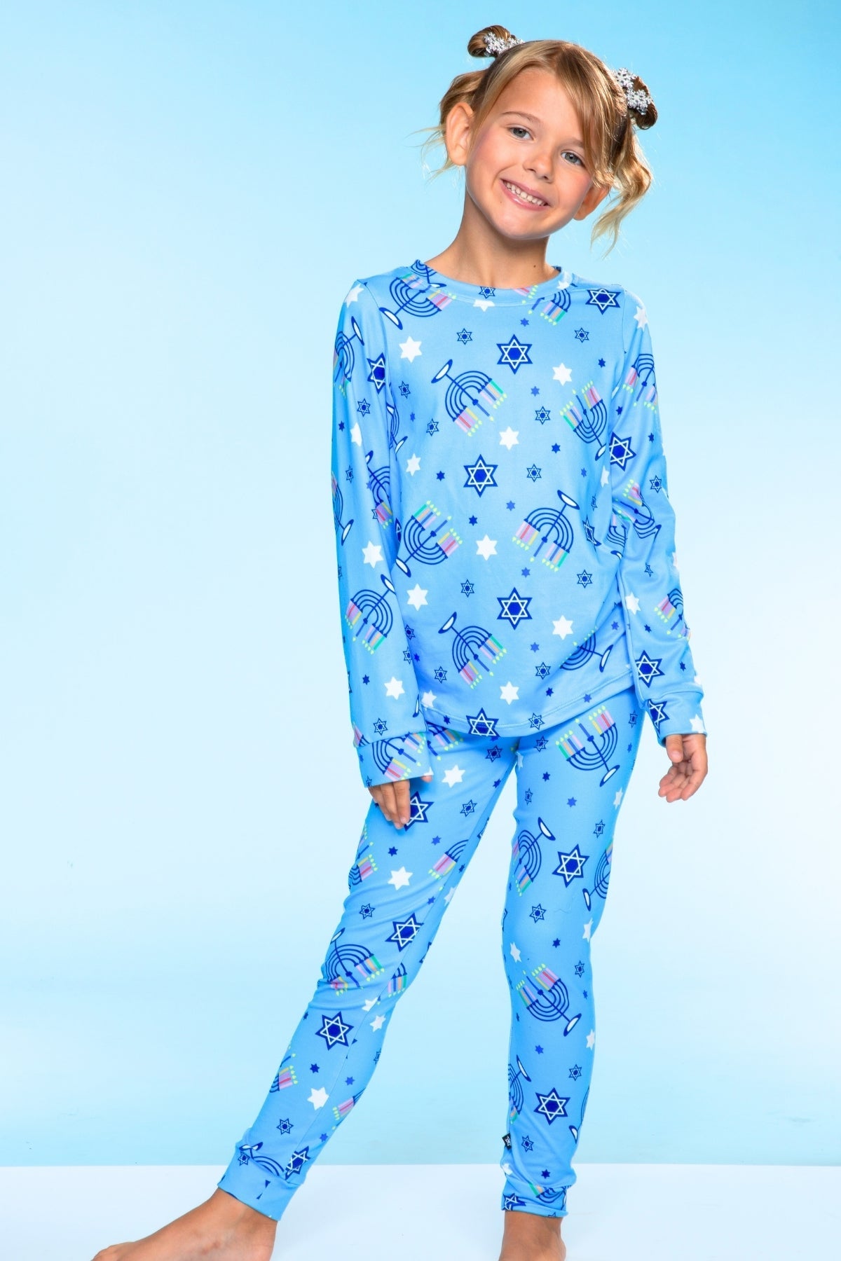 Simply Soft Long Sleeve Crew & Slim Lounge Bottom - Lilac Rainbow Gummy Bear
