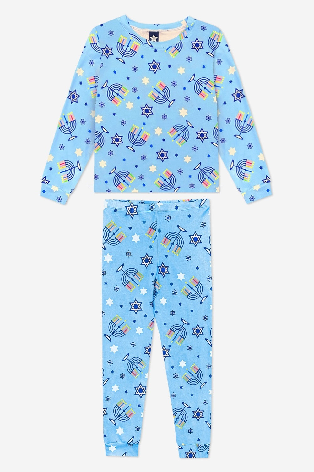 Simply Soft Long Sleeve Crew & Slim Lounge Bottom - Lilac Rainbow Gummy Bear