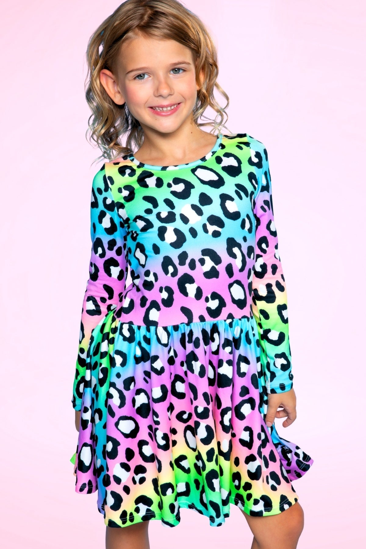 Simply Soft Long Sleeve Be Happy Dress.. - Purple Smile Retro