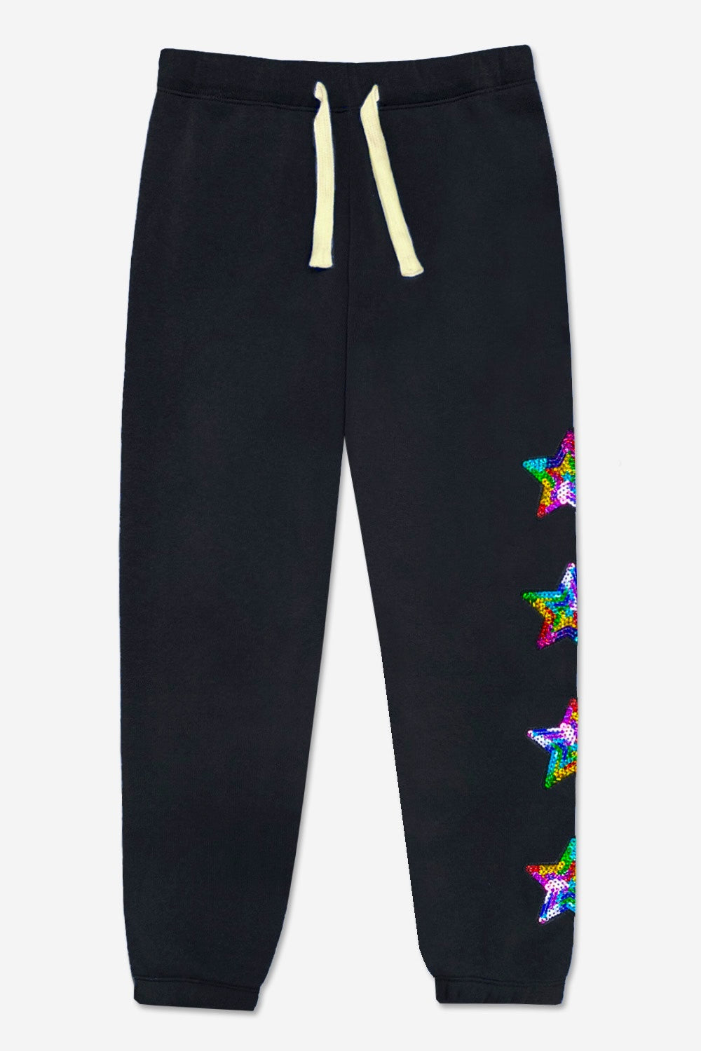 Cotton Soft French Terry Sweatpant ••• - Vintage Iris Sequin Heart