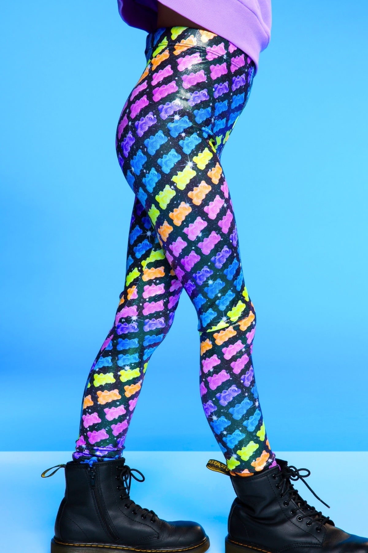Glitter Foil High Shine Legging - Taupe Leopard - NEW!