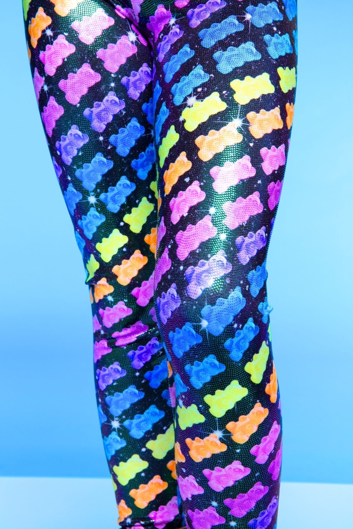 Glitter Foil High Shine Legging - Taupe Leopard - NEW!