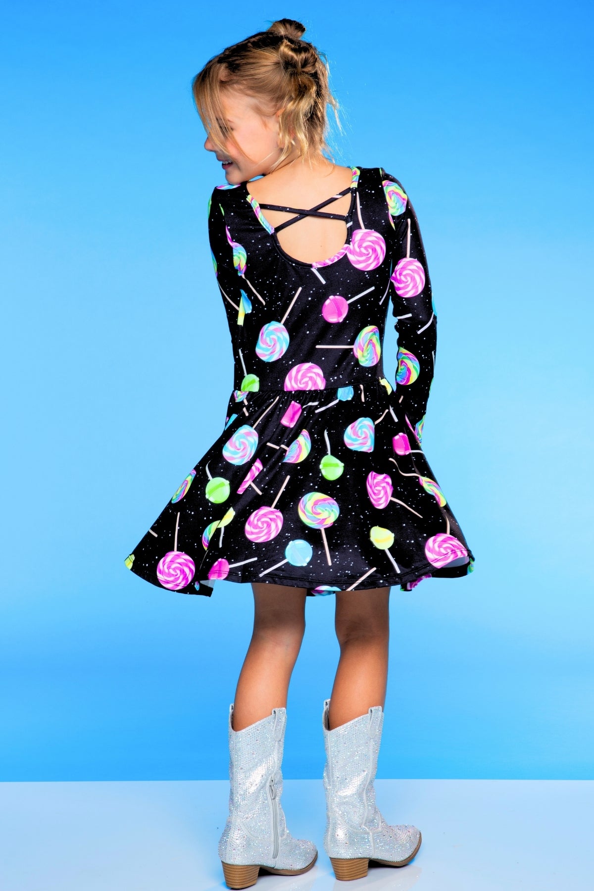 Simply Soft Long Sleeve Be Happy Dress.. - Camo Pink Graffiti Emojis