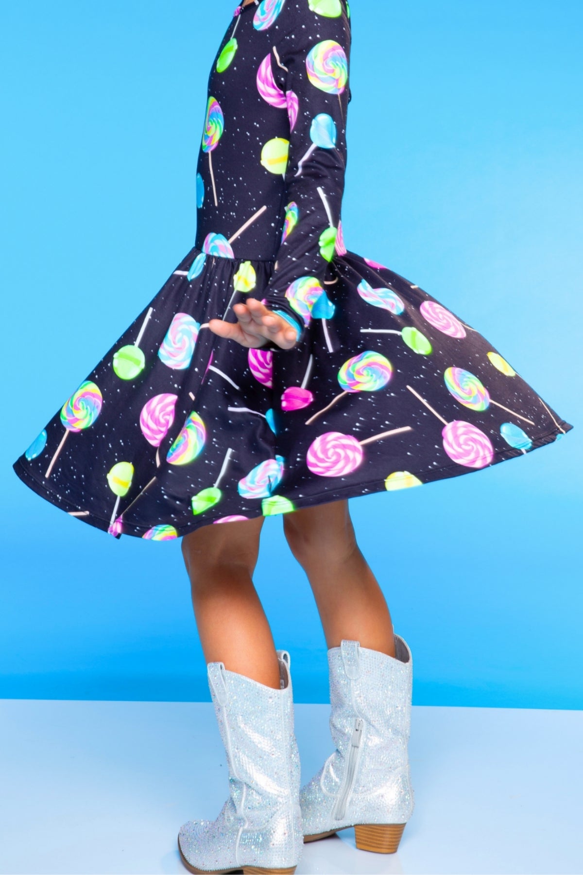 Simply Soft Long Sleeve Be Happy Dress.. - Camo Pink Graffiti Emojis