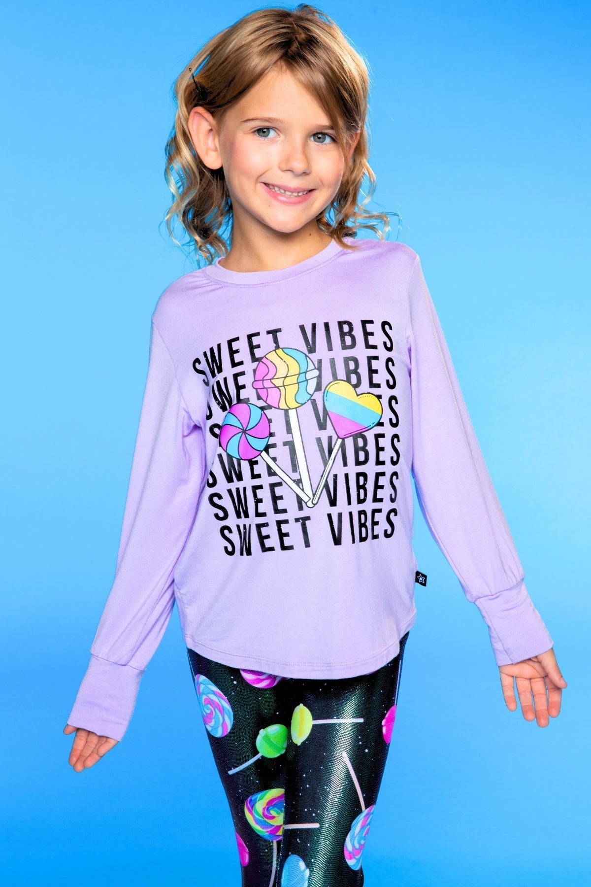 Glitter Foil High Shine Long Legging. - Black Lollipops