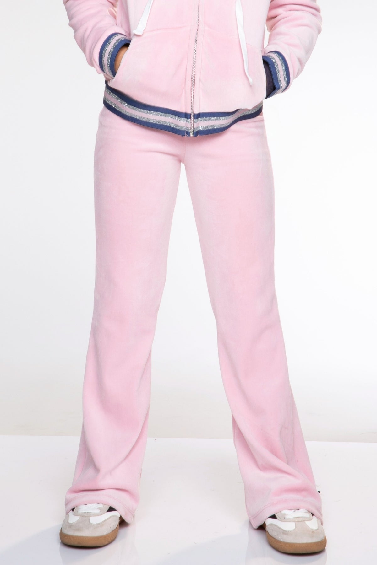 Velour Flare Legging - Vintage Navy