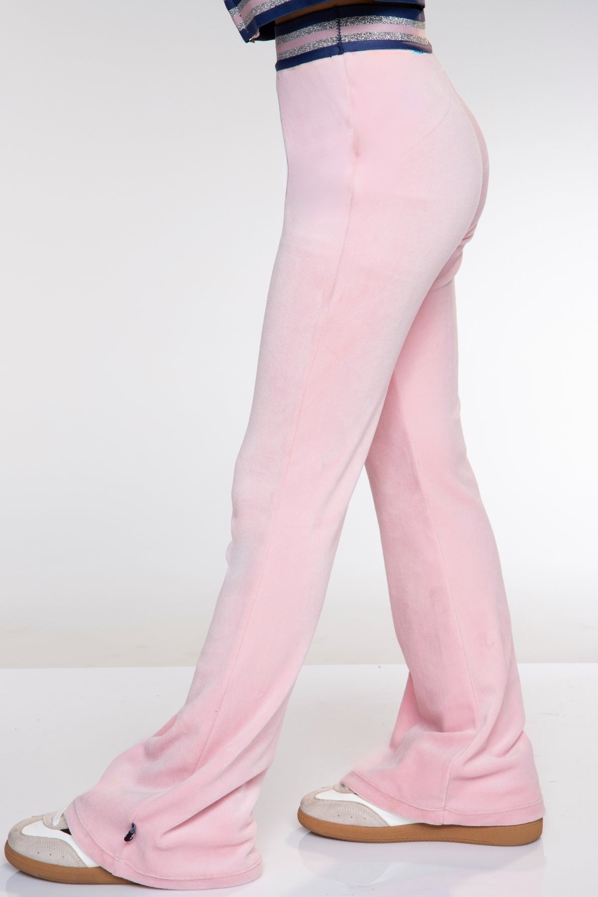 Velour Flare Legging - Vintage Navy