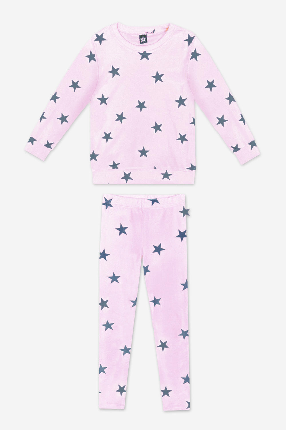 Long Sleeve Velour Set - Pink Stars - LOVE!