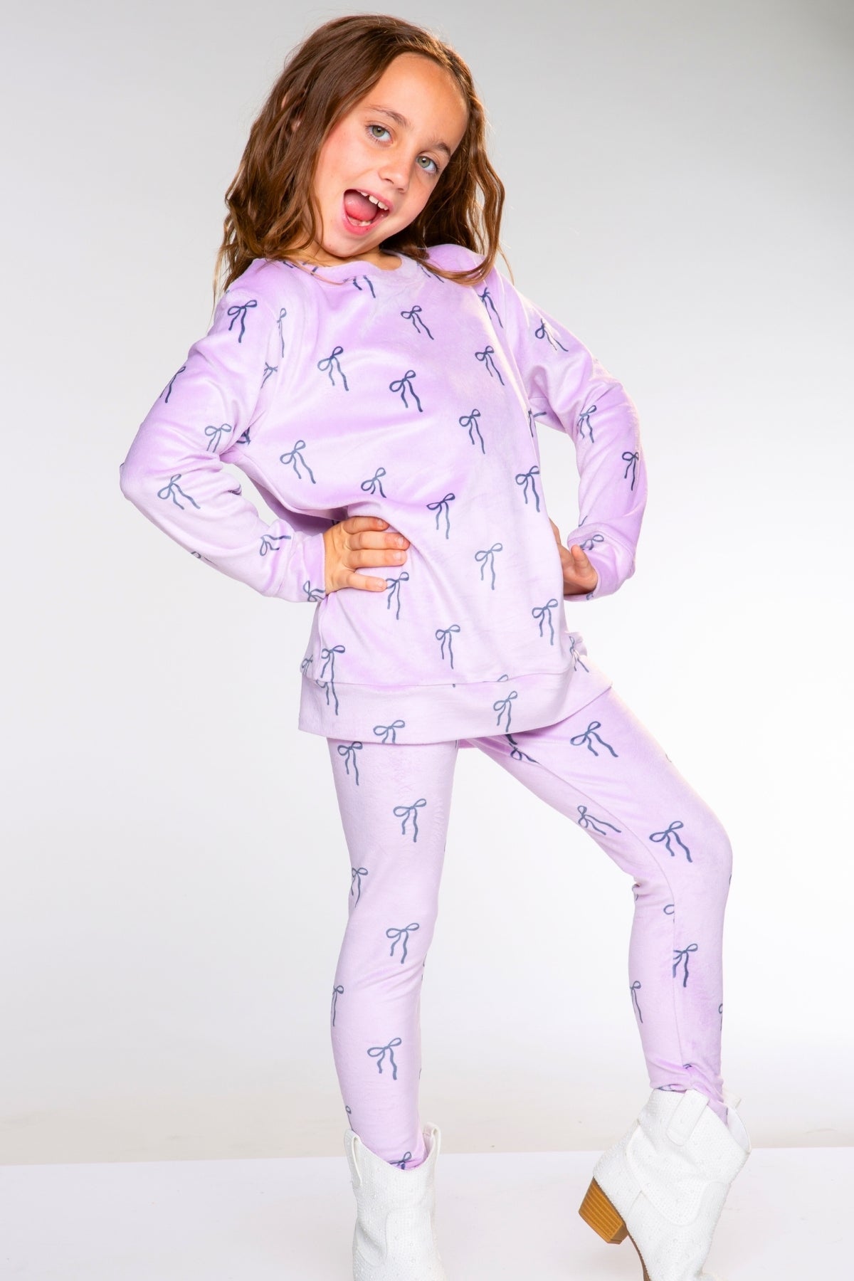 Long Sleeve Velour Set - Pink Stars - LOVE!