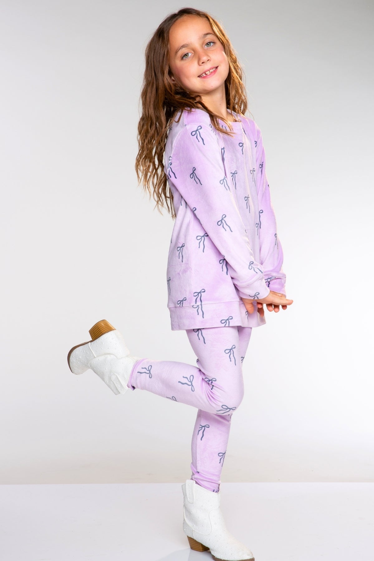 Long Sleeve Velour Set - Pink Stars - LOVE!