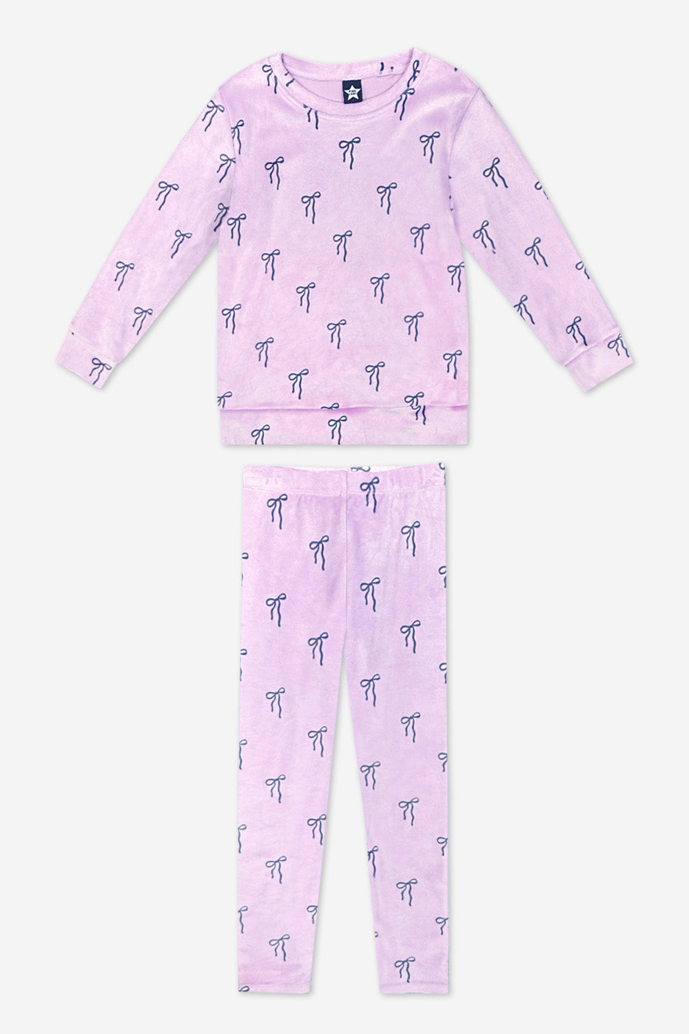 Long Sleeve Velour Set - Pink Stars - LOVE!