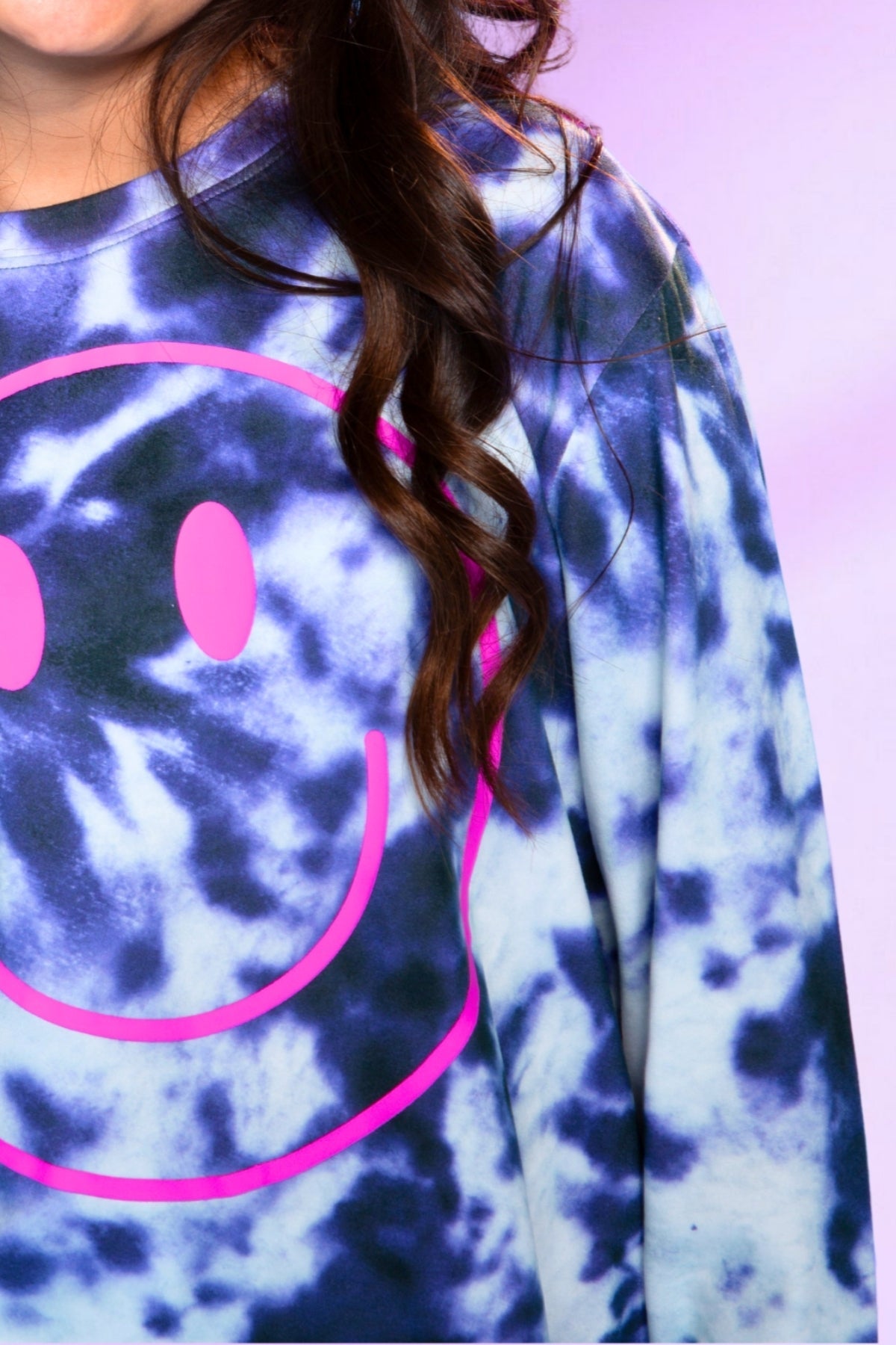 Simply Soft Long Sleeve Easy Tee & Tumble Short Lounge Set - Pink Tie Dye Love