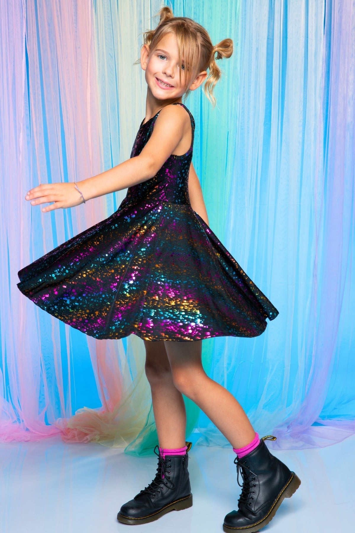 High Shine Super Twirl Dress - Rainbow Gummy Bear