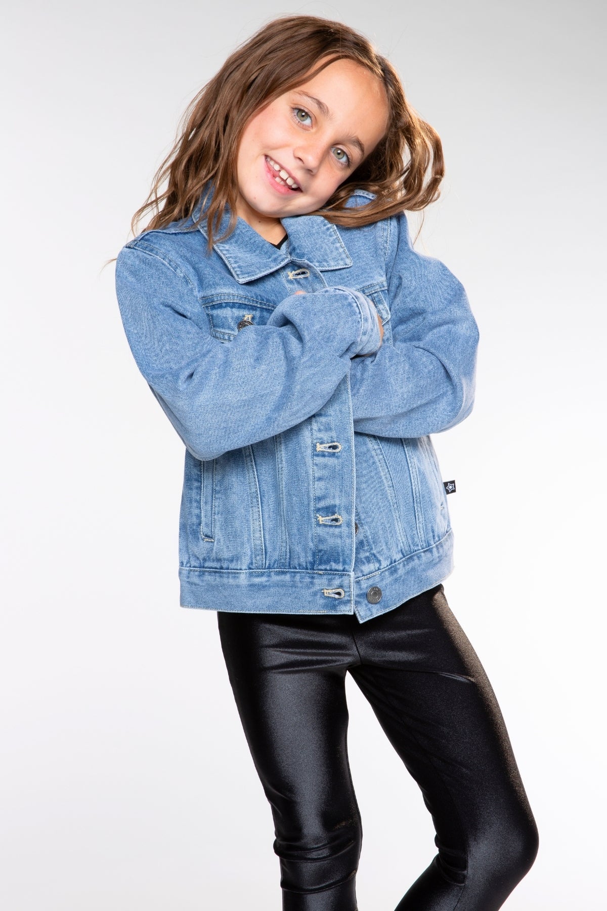 The Perfect Denim Jacket - Olive Sequin Daisy