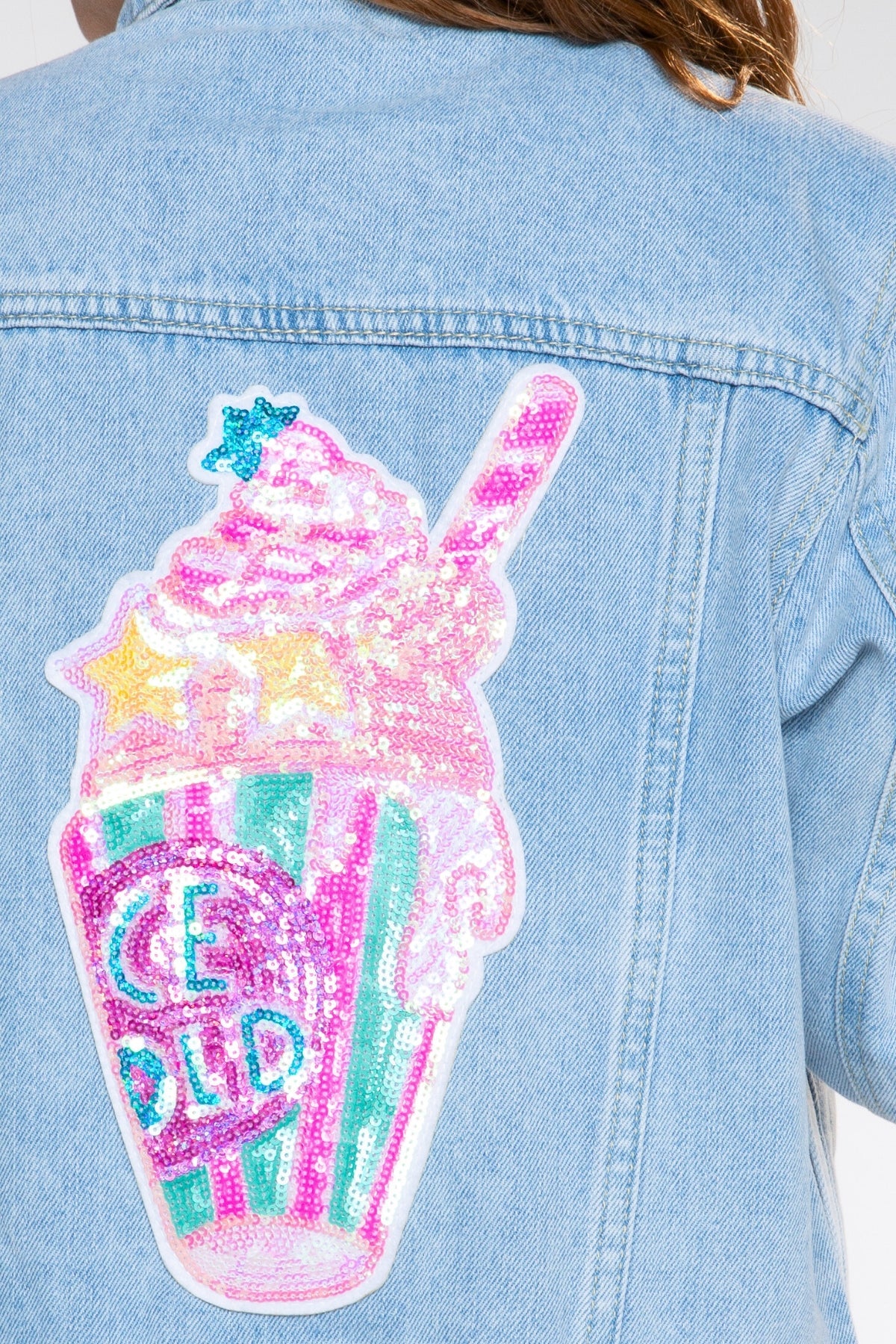 The Perfect Denim Jacket - Lt Denim White Daisy