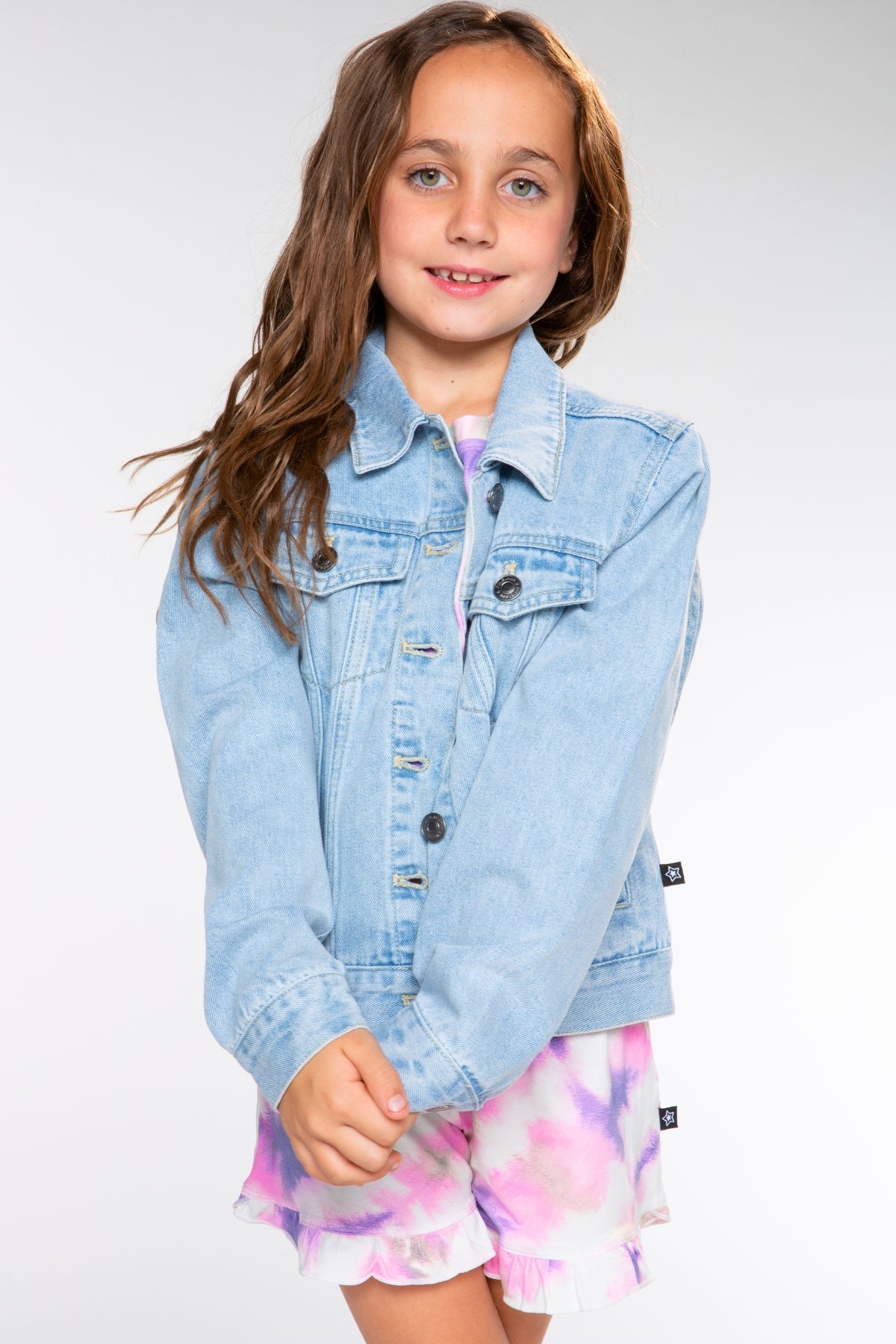 The Perfect Denim Jacket - Olive Sequin Daisy