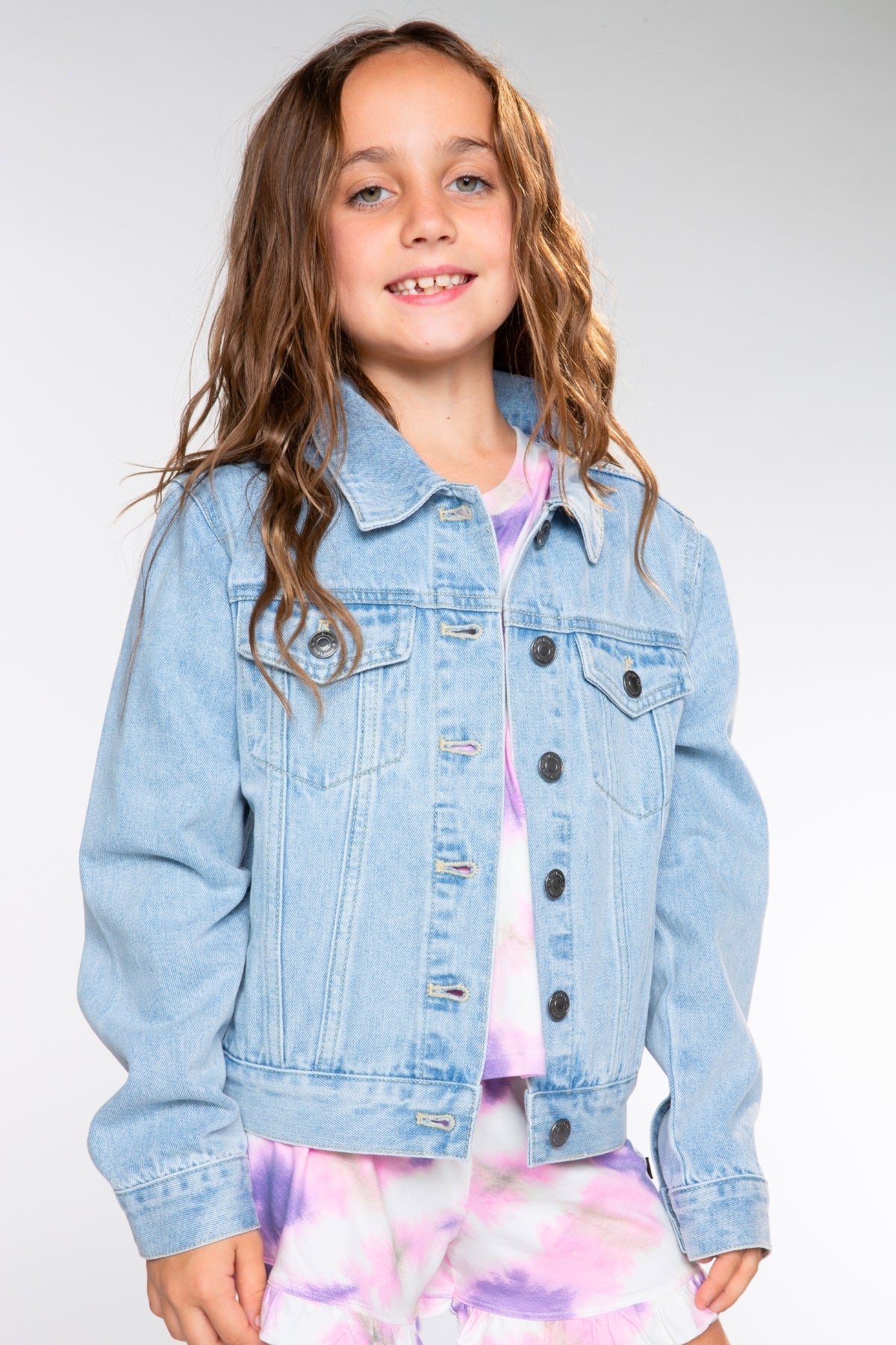 The Perfect Denim Jacket - Lt Denim White Daisy