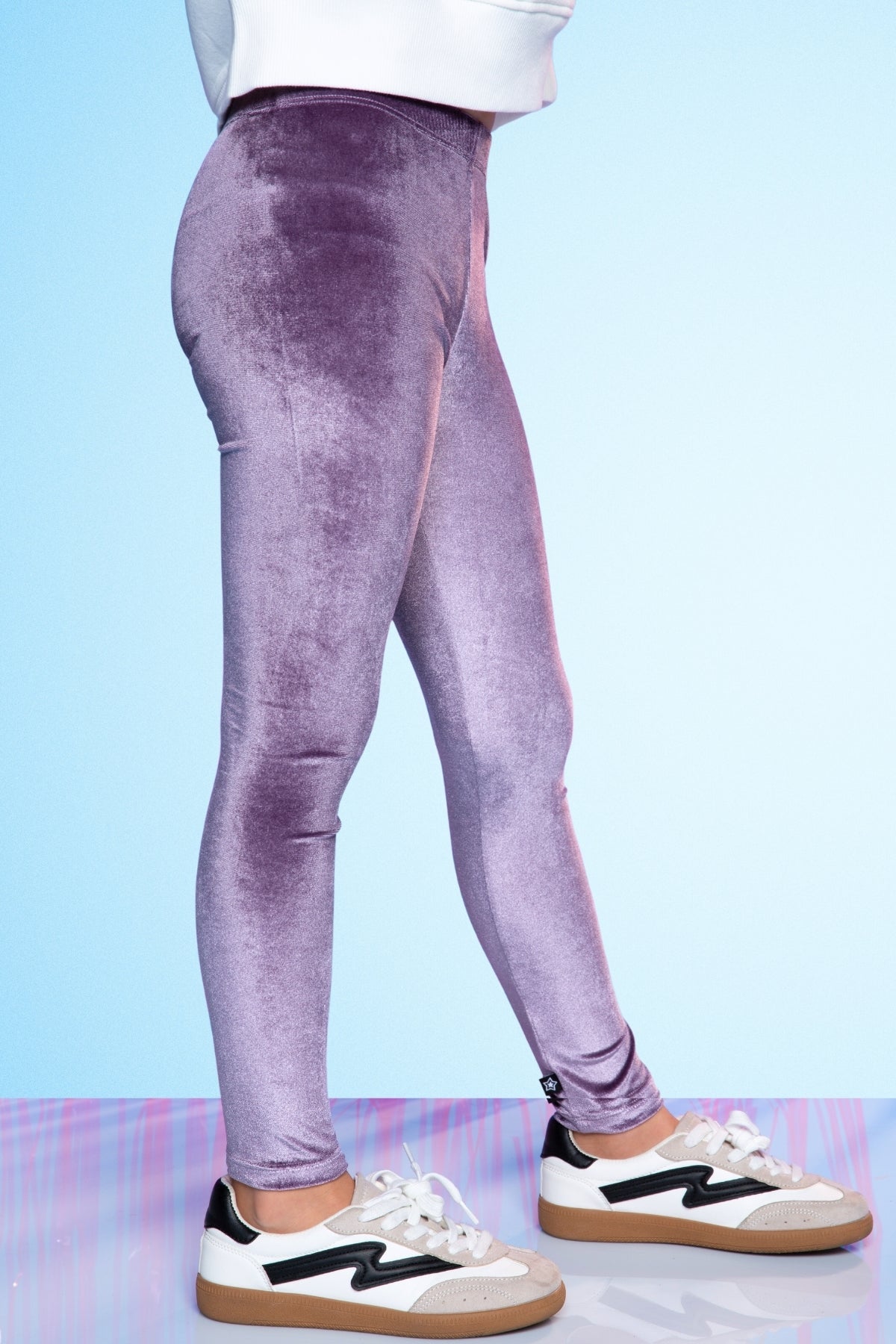 Velour Long Legging - Purple