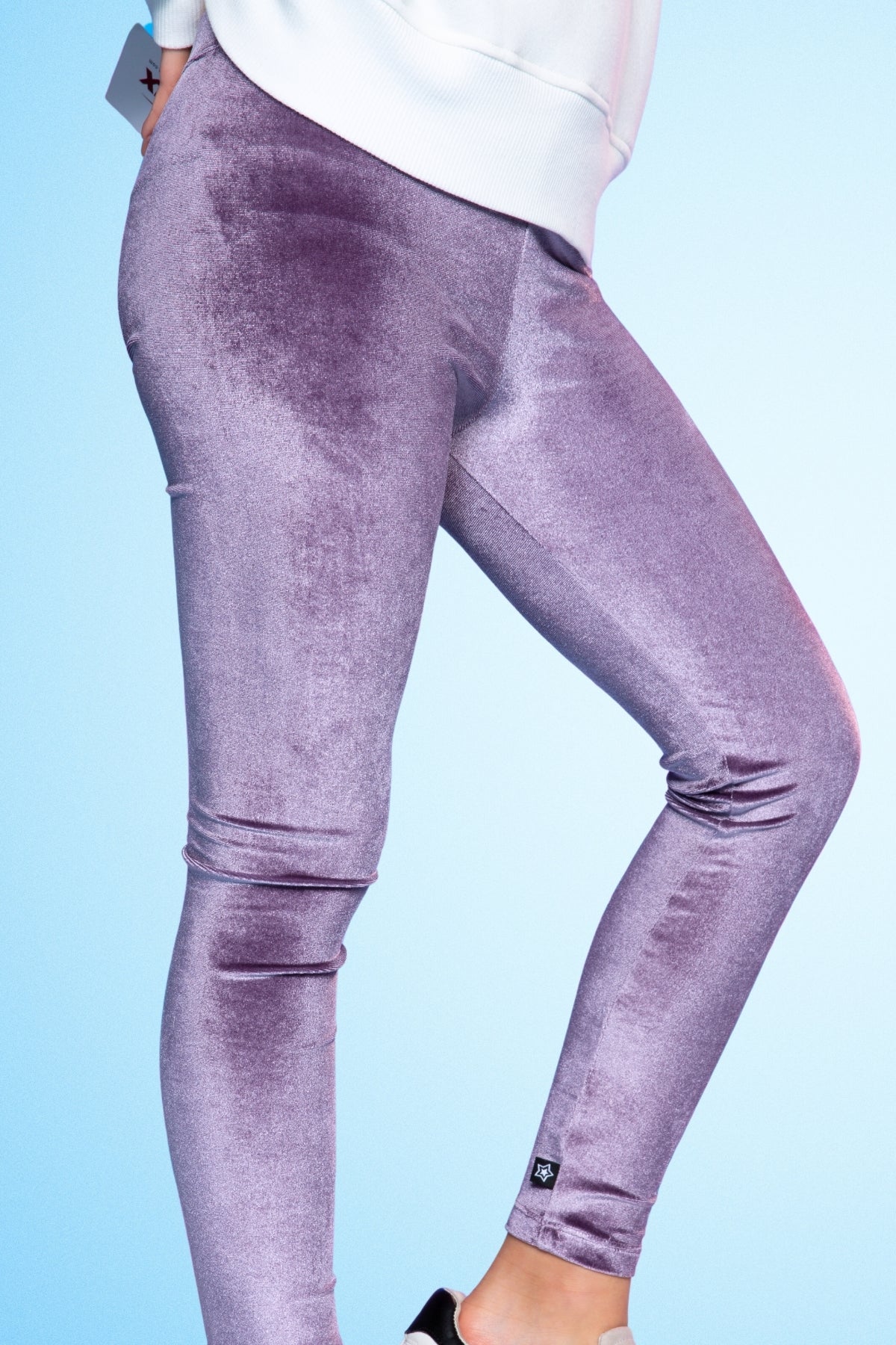 Velour Long Legging - Purple
