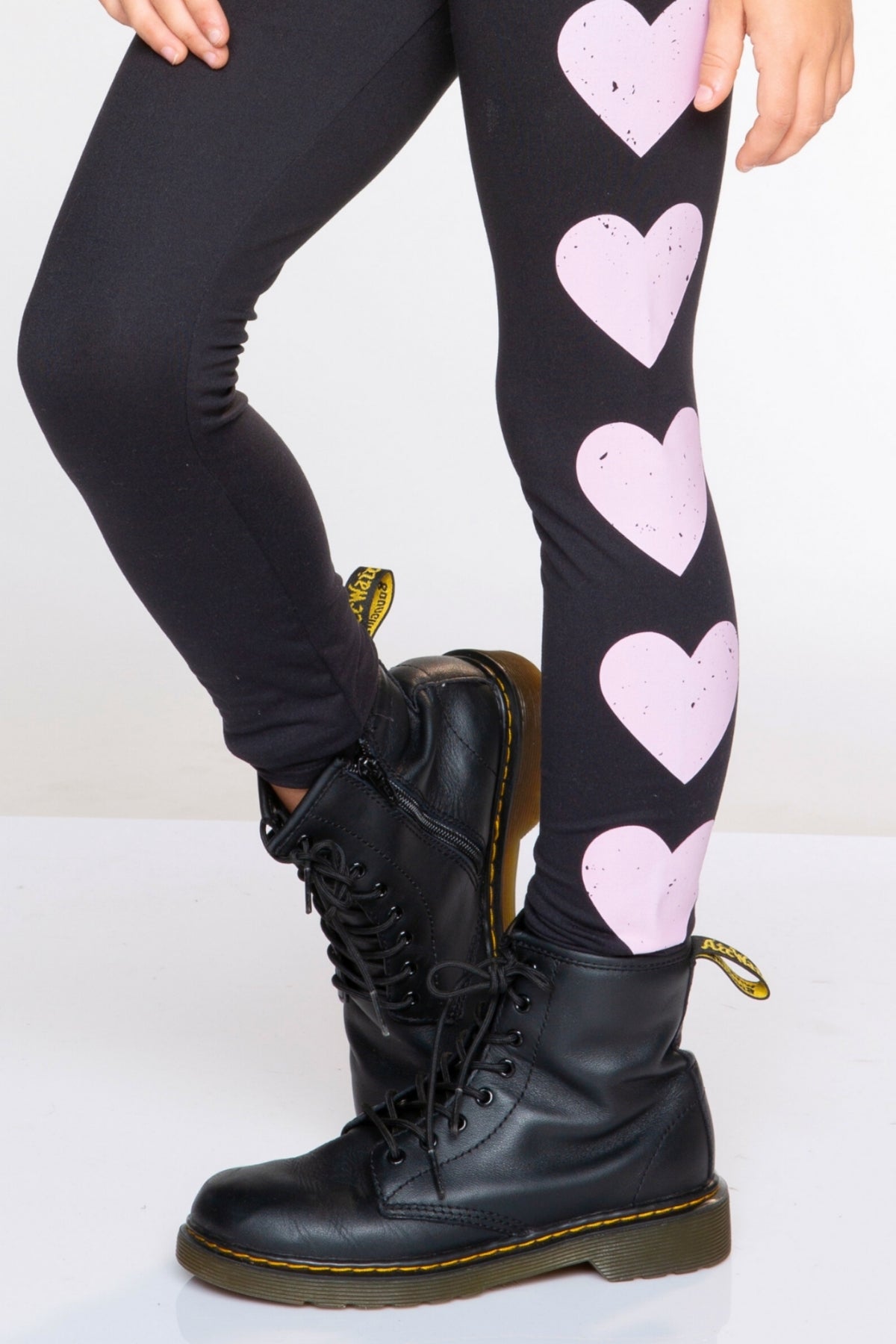 Simply Soft Luxe Mid-Rise Long Legging. - Heather Grey Black Hearts - NEW!
