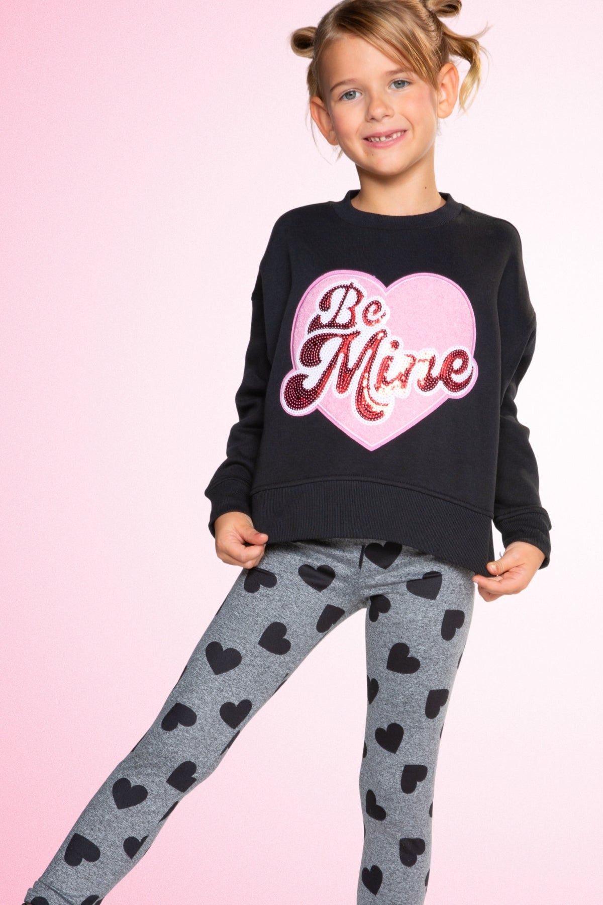 Simply Soft Luxe Mid-Rise Long Legging. - Heather Grey Black Hearts - NEW!