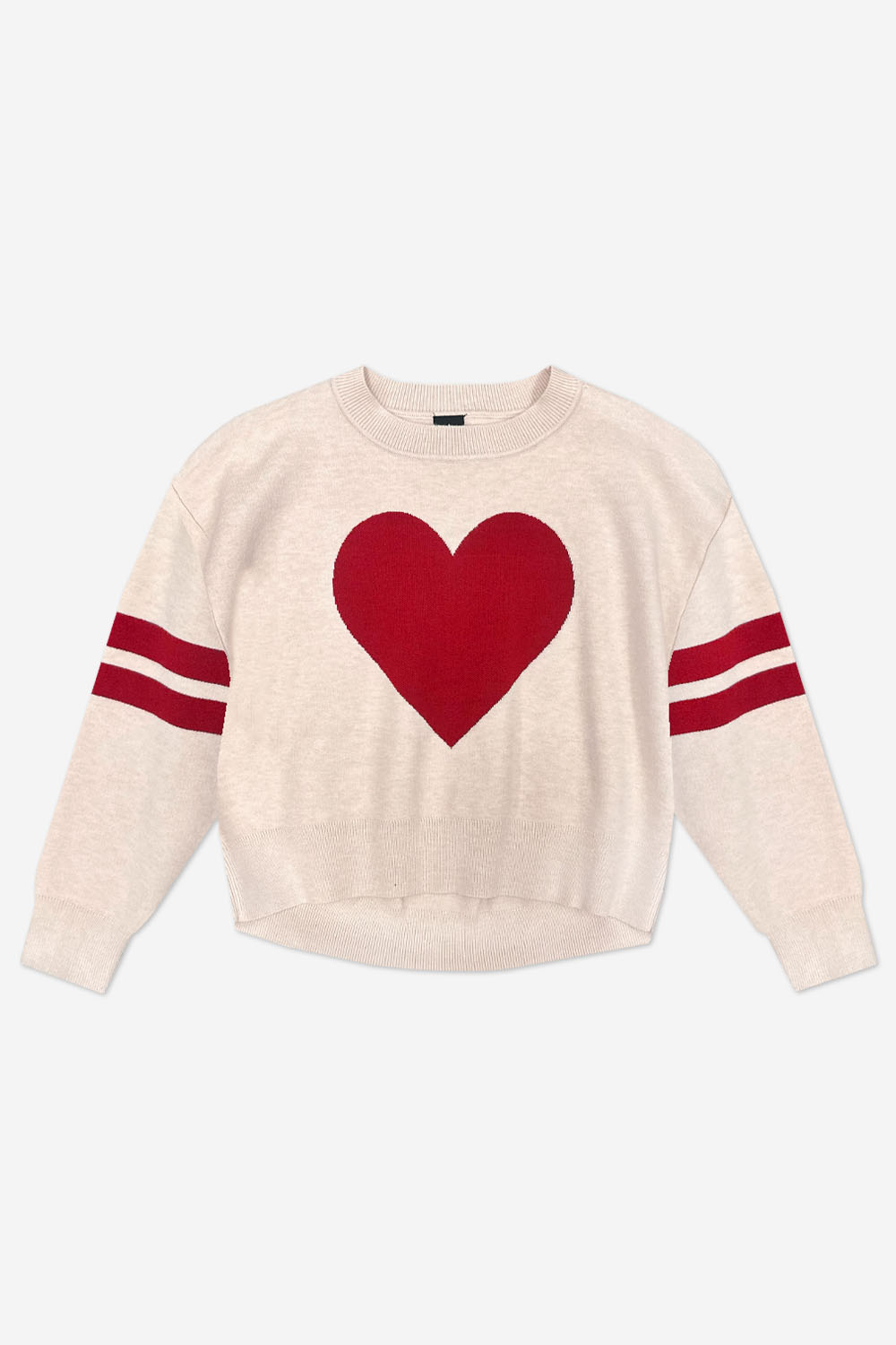 Yummy Soft Crew Neck Sweater - Lt Pink Yellow Lemon